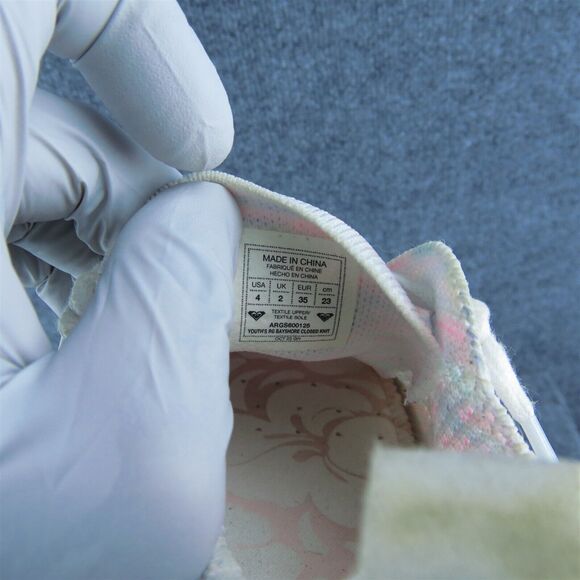 ROXY Women Sneaker Shoes Pink Fabric Slip On Size 4 Medium - Picture 7 of 10